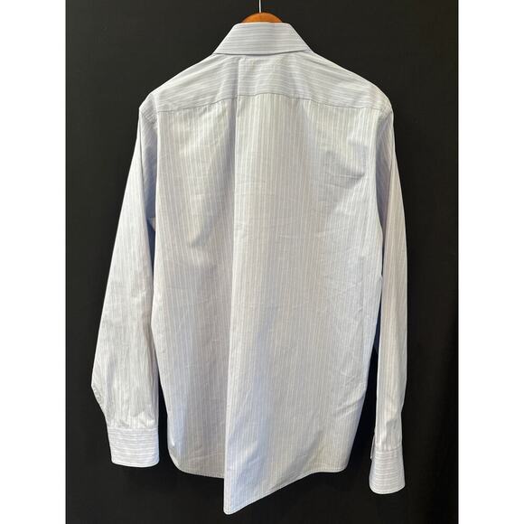 Men’s Hugo Boss Regular Fit 16 1/2 Blue Striped Button up - Picture 3 of 3